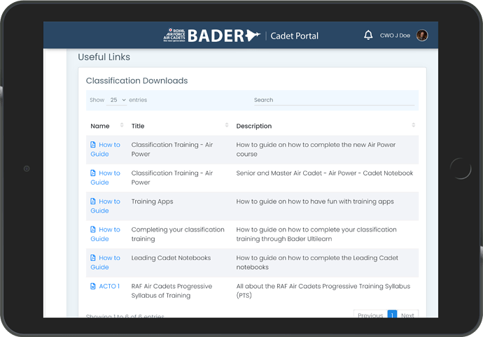preprod-cadets.bader.mod.uk_training_classification(iPad)