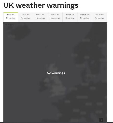 Weather warning