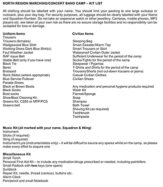 Music Kit List